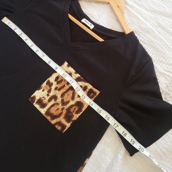 Blooming Jelly Black and Leopard Print Tee - Picture 7 of 11
